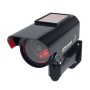 2er-Pack schwarze Basi Solar Kamera Attrappe mit blinkender LED für die Videoüberwachung.